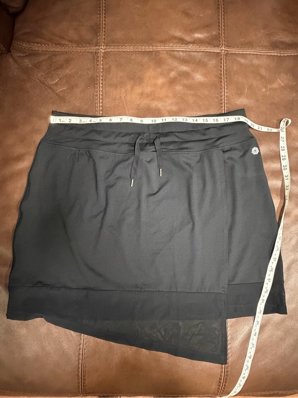 Black Women's Athletic Skort with Drawstring Waist 18-20 Rainbeau    067